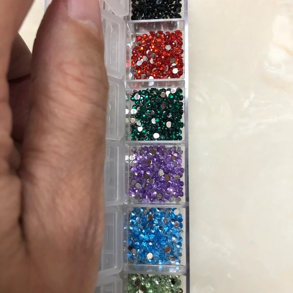 Multi Color 2mm Nail Rhinestone - Picture 3 of 5